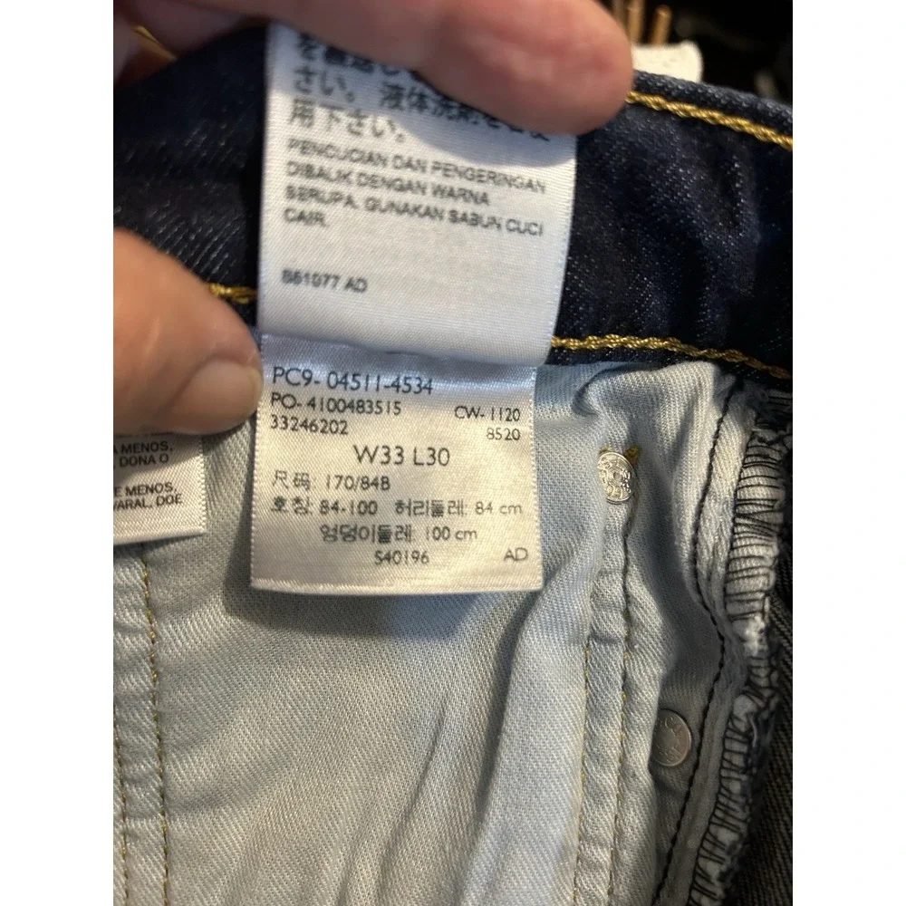 Levi's 511 Slim Fit Jeans Men's 33 x 30 Dark Blue Denim All Seasons Tech Stretch